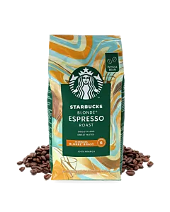 Blonde Espresso Roast coffee beans from Starbucks 
