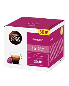 Nescaf&eacute; Espresso Big Pack package and capsule for Dolce Gusto

