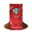 Holiday Blend ground coffee from Starbucks 
