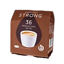 Kaffekapslen Strong 36 package and pods for Senseo