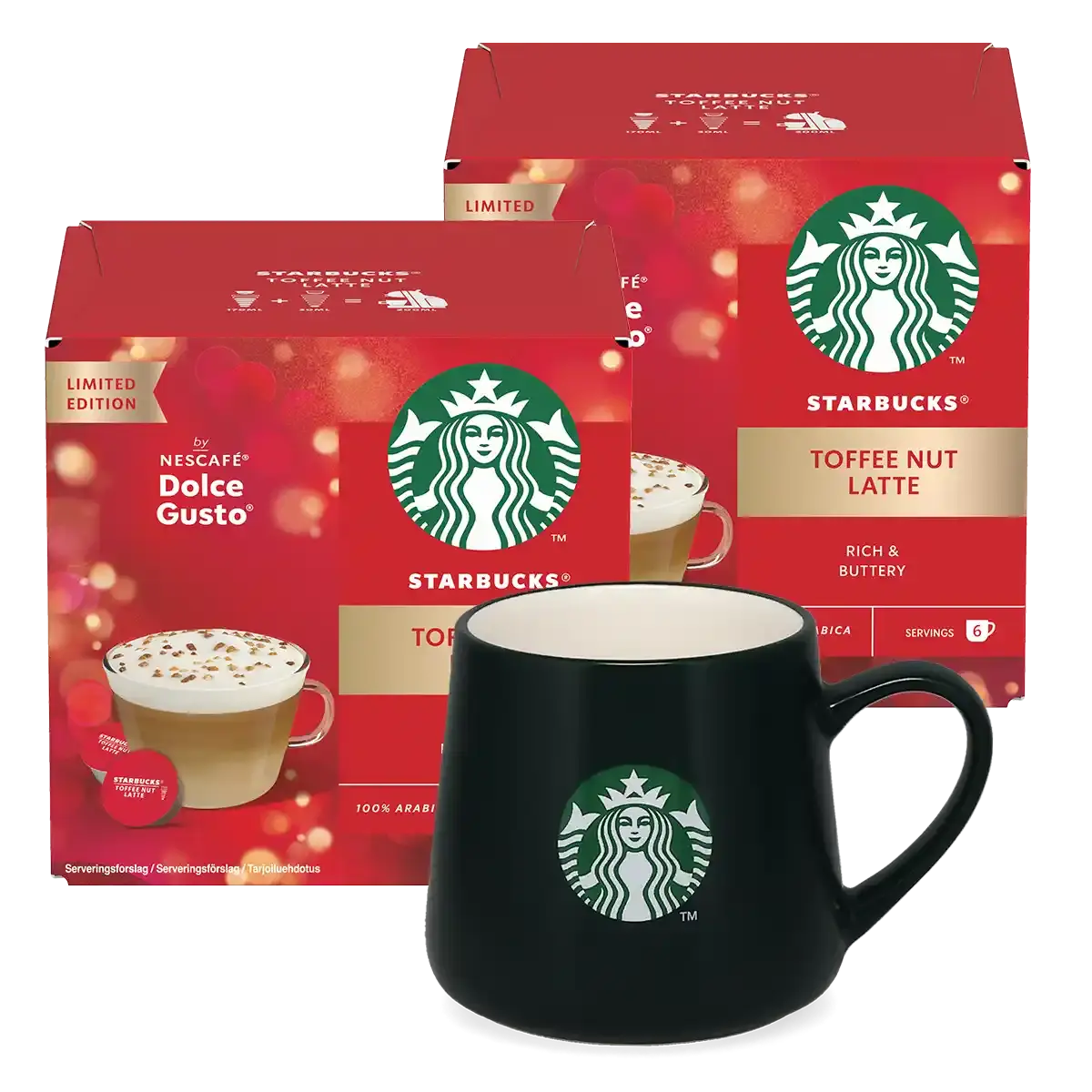 Zestaw Toffee Nut Latte + ciemnozielony kubek