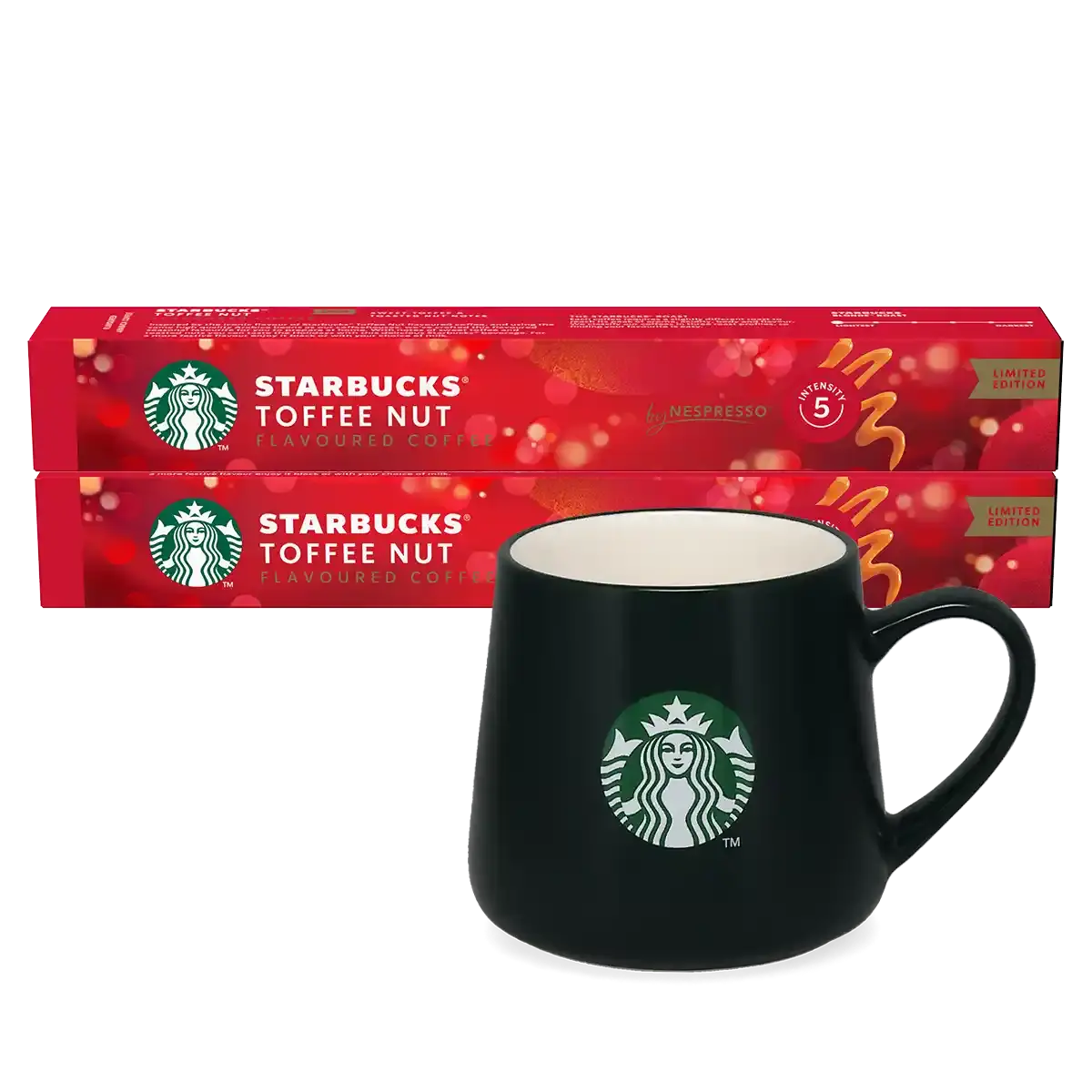 Zestaw Toffee Nut + ciemnozielony kubek