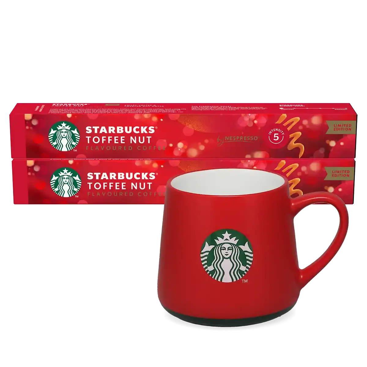 Zestaw Toffee Nut + czerwony kubek