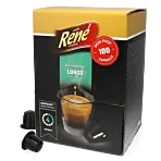 Café René Lungo Big Pack package and capsule for Nespresso®