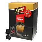 CafÃ© RenÃ© Sublimo Big Pack package and capsule for NespressoÂ®