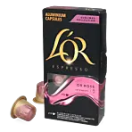 L'OR Or Rose package and capsule for Nespresso