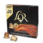 L'OR Lungo Colombia Big Pack package and capsule for NespressoÂ®