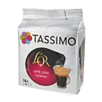 L'OR Café Long Intense package and capsule for Tassimo