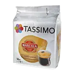 Marcilla Café Largo package and capsule for Tassimo