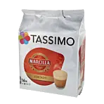 Marcilla Cortado package and capsule for Tassimo