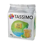Tassimo Tea Time Green Tea & Mint package and capsule for Tassimo